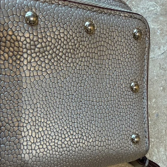 Coach Metallic Silver Studded Wallet - Picture 11 of 14